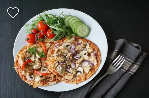 Lompepizza med kyllingfilet